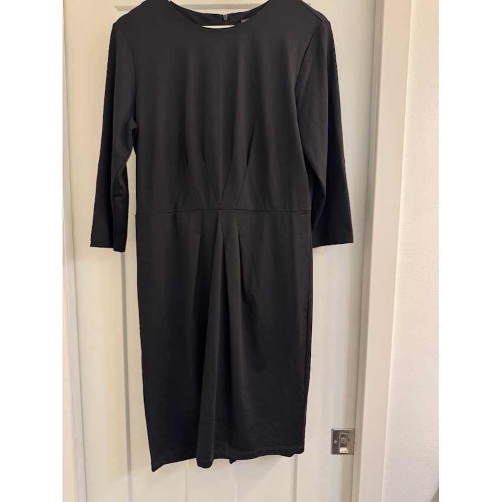 J.McLaughlin Womens Black Shift Dress Round Neck Size Large